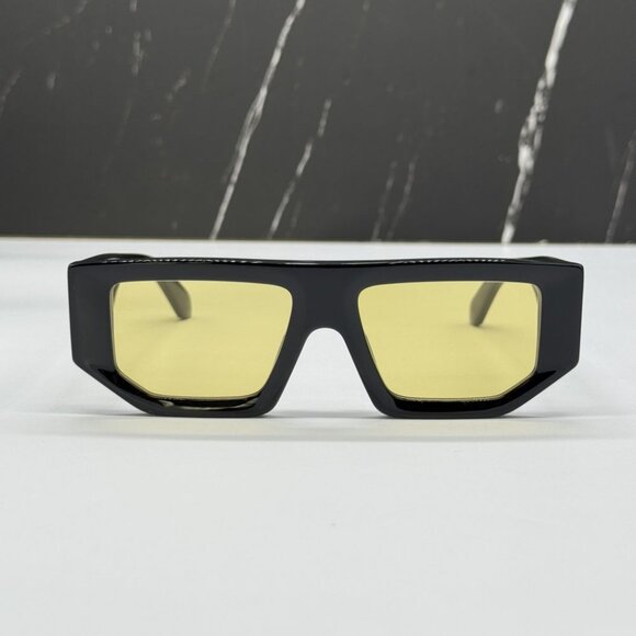 NEW OFF-WHITE OERI13F VANCOUVER 1018 SUNGLASSES UNISEX BLACK SQUARE EYEWEAR - Picture 3 of 13